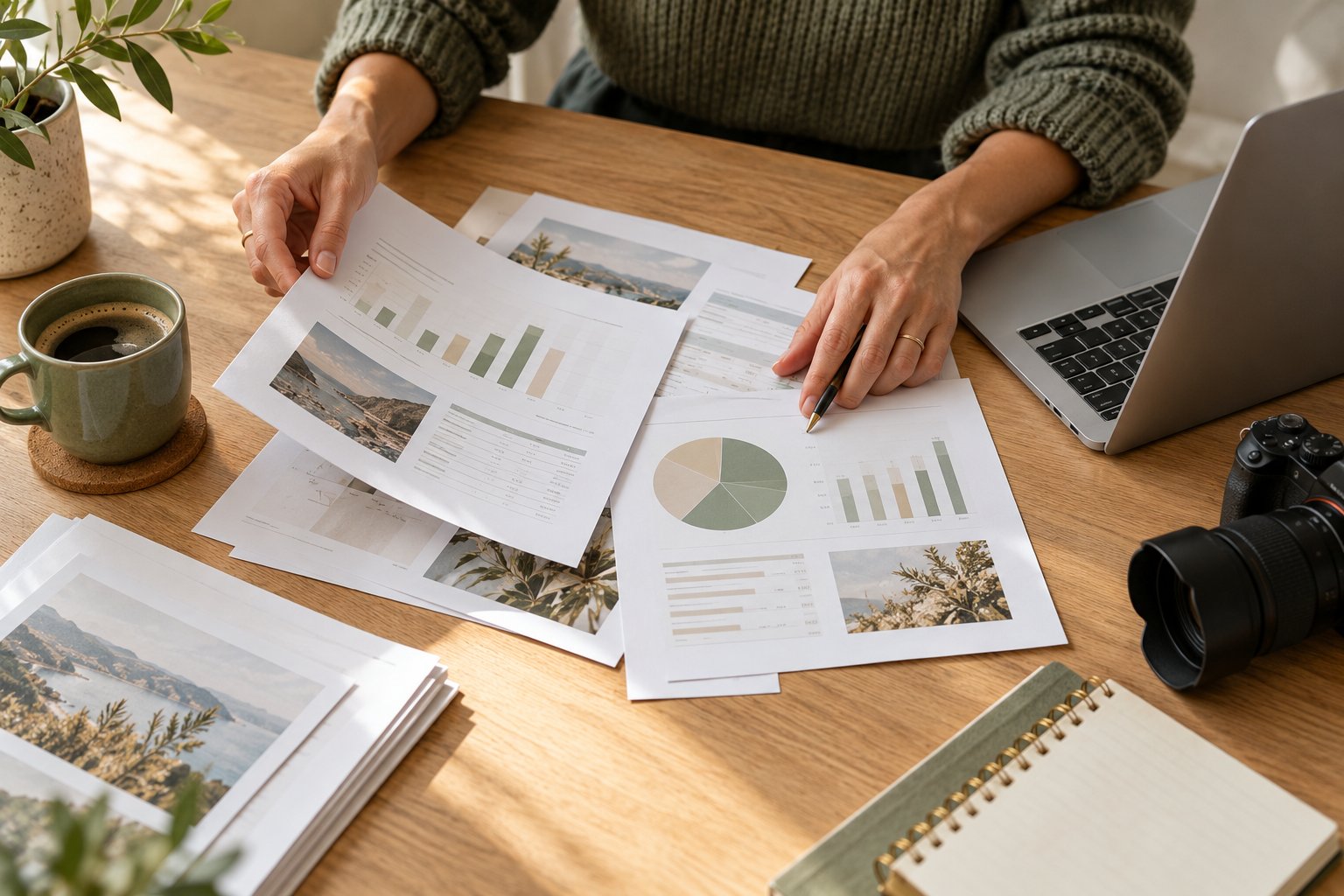 Illustration de préparation d’un budget et de documents professionnels